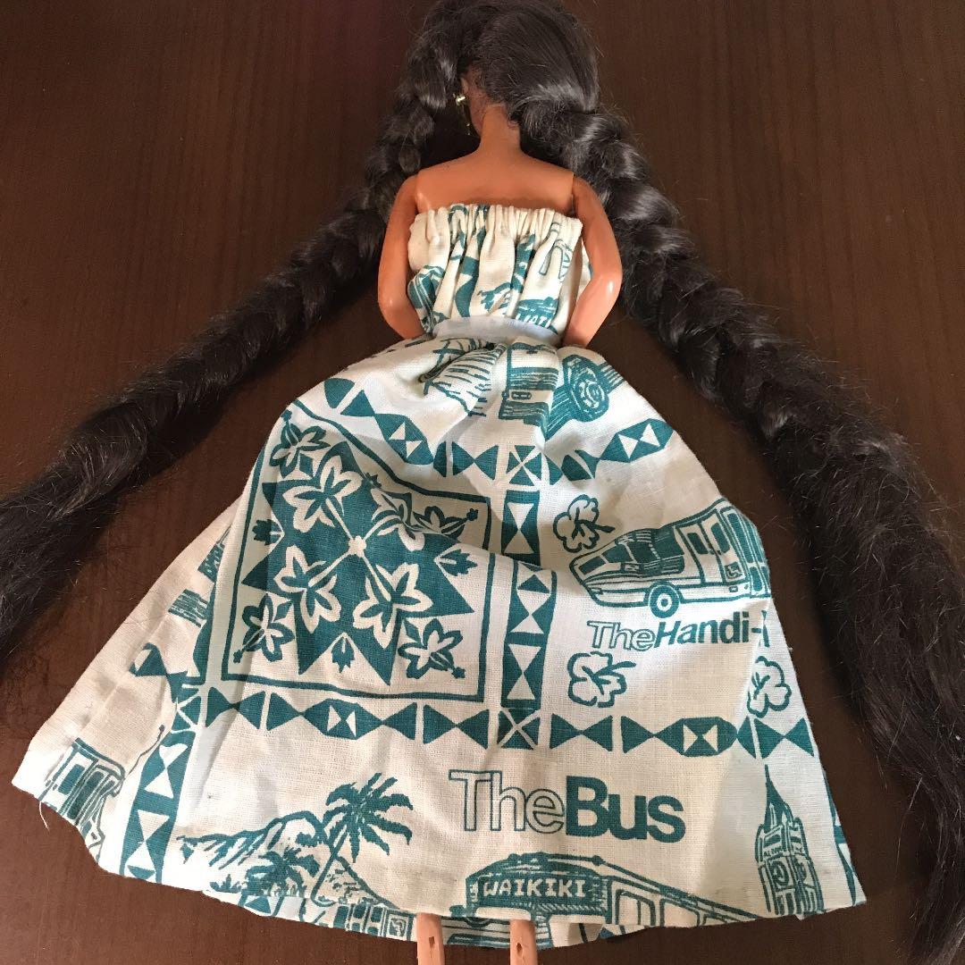 ポリネシアン　バービー人形　ヴィンテージ　TheBUSユニフォーム柄ドレス