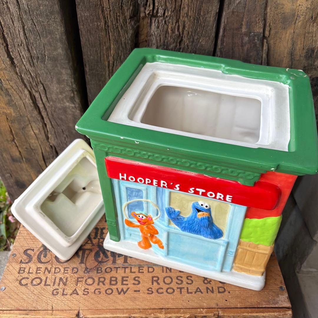 【2000s】セサミストリート クッキージャー 置物　小物入れ　レトロ