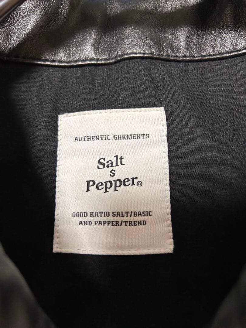 Salt & Pepper LEATHER TRUCKER Lサイズ