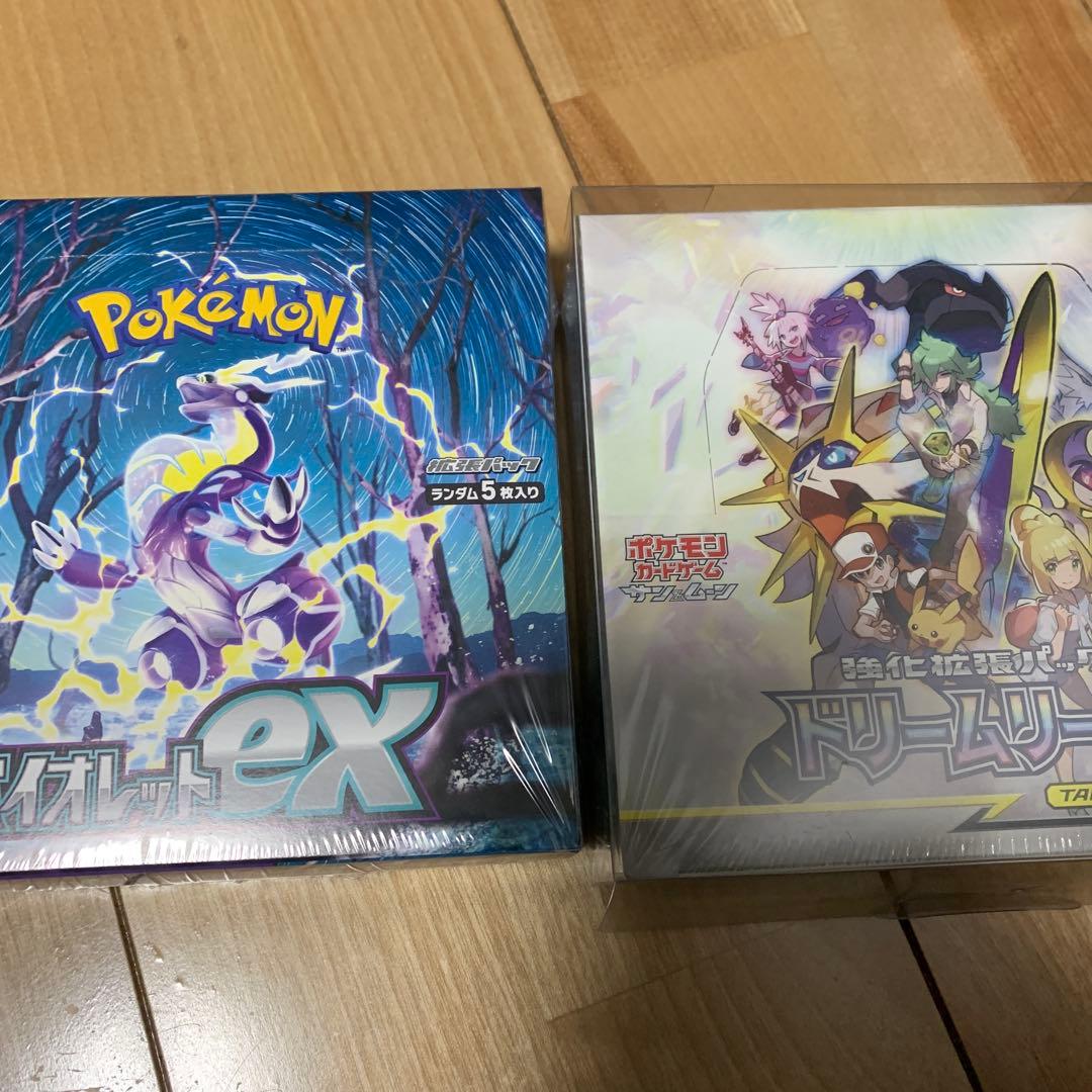 ポケモンカードゲーム バイオレット、ドリームリーグシュリンク付おまけスカーレット