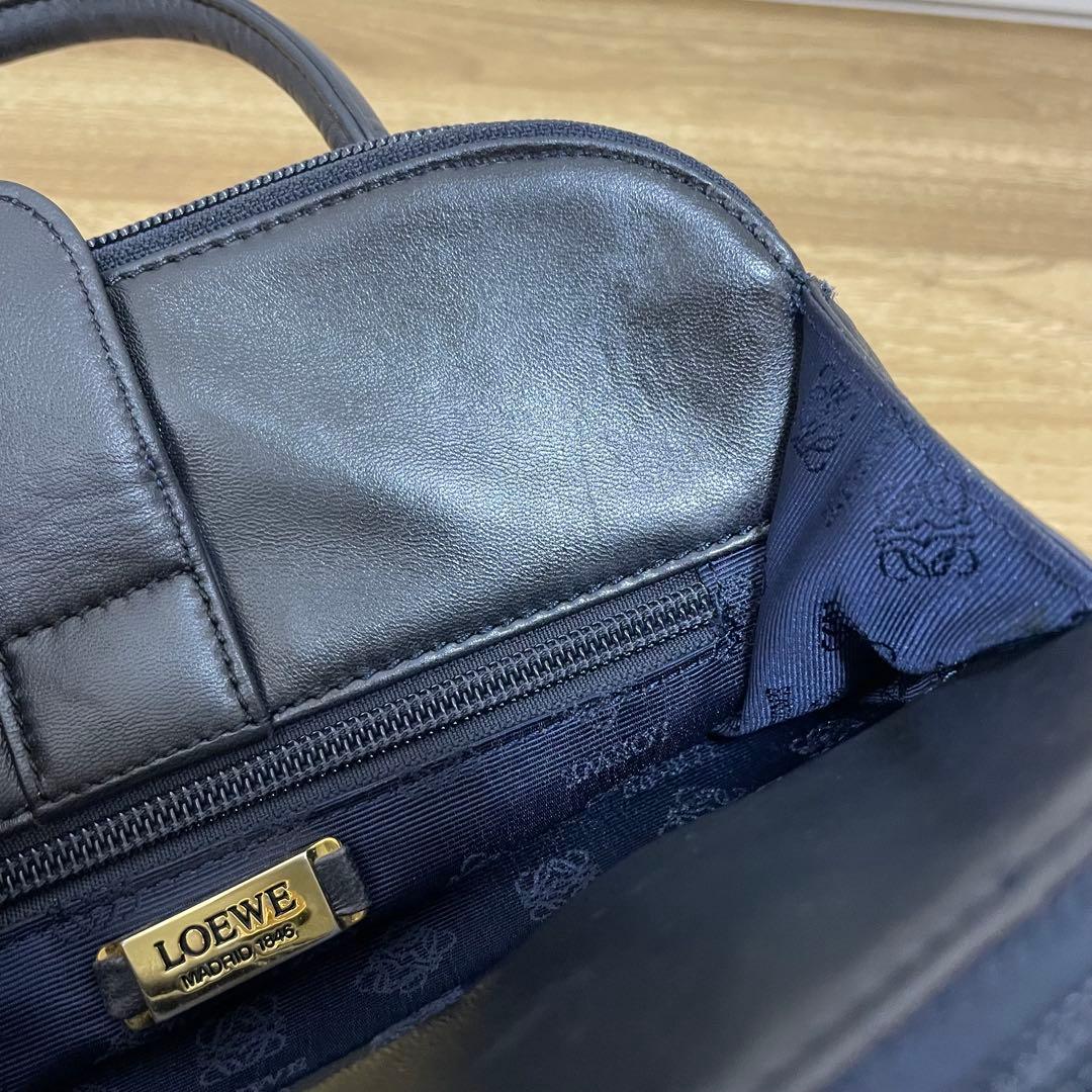 《美品》LOEWE（ロエベ）ナッパレザー ハンドバッグ ブラック 黒