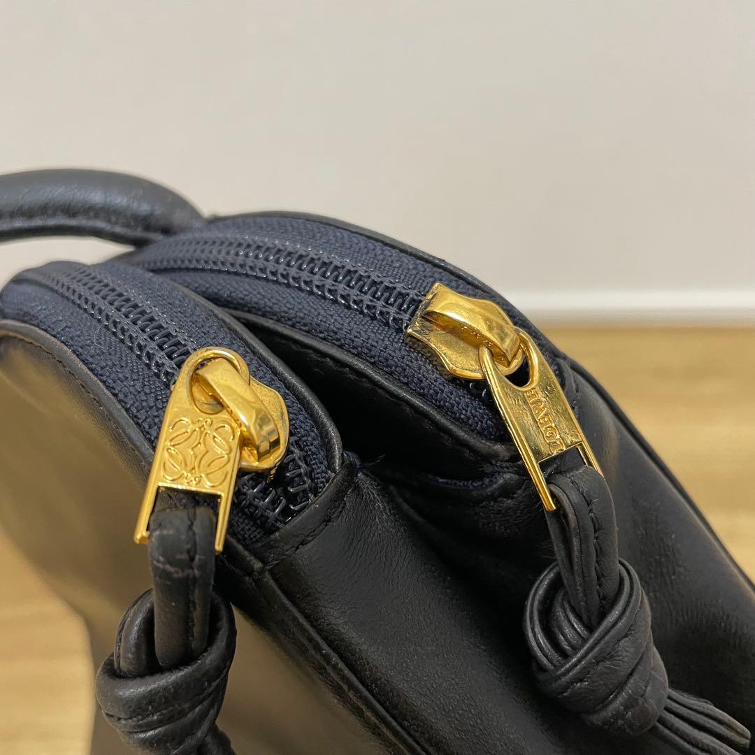 《美品》LOEWE（ロエベ）ナッパレザー ハンドバッグ ブラック 黒