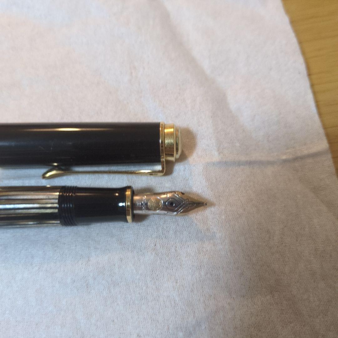 万年筆 Pelican ペリカン 14c 585 f 茶縞