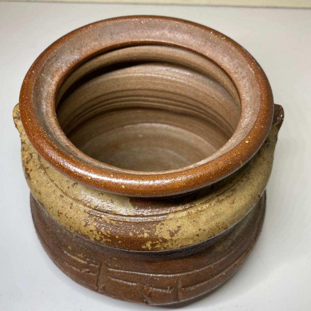 【茶道具】小西陶古造　備前水指（共箱）