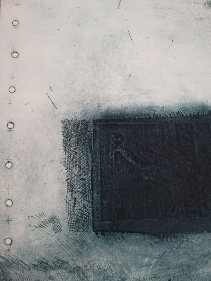 アート542　「タイム1(グリーンブルー)」　インテリアコーディネート