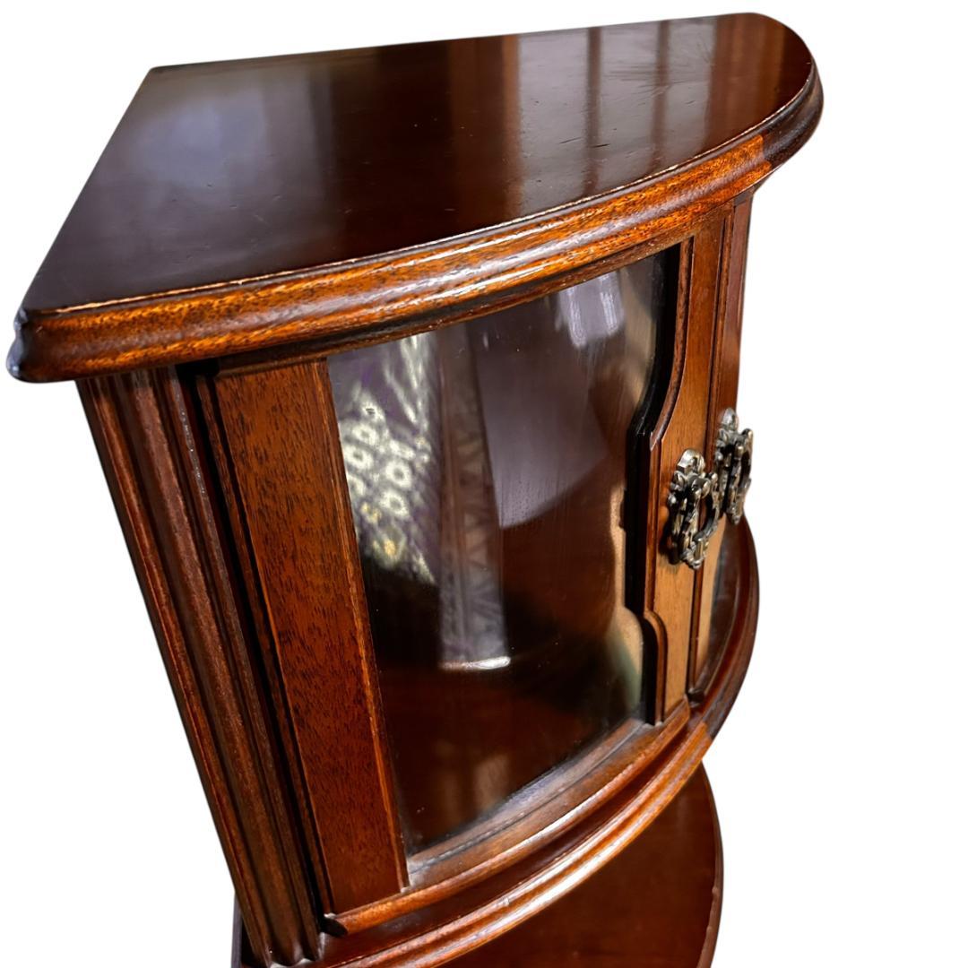 綾野製作所 アヤノクラフト コーナーキャビネット 木製3段 ダークブラウン