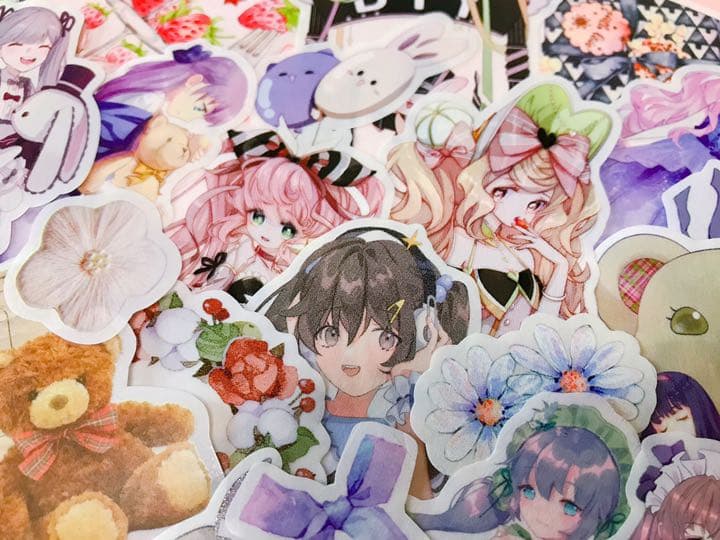 可愛いい❤️❤️人物マステフレークシール( ⸝⸝•ᴗ•⸝⸝ )152