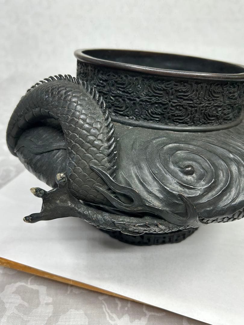 銅　壺　龍　アンティーク　骨董 コレクション 古美術
