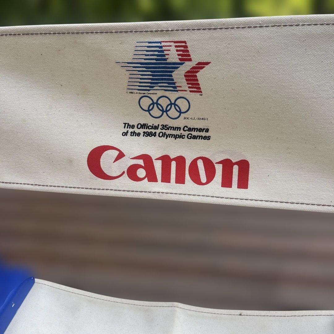 Canon ディレクターズチェア 木製 帆布　折りたたみ 1984年ロス五輪