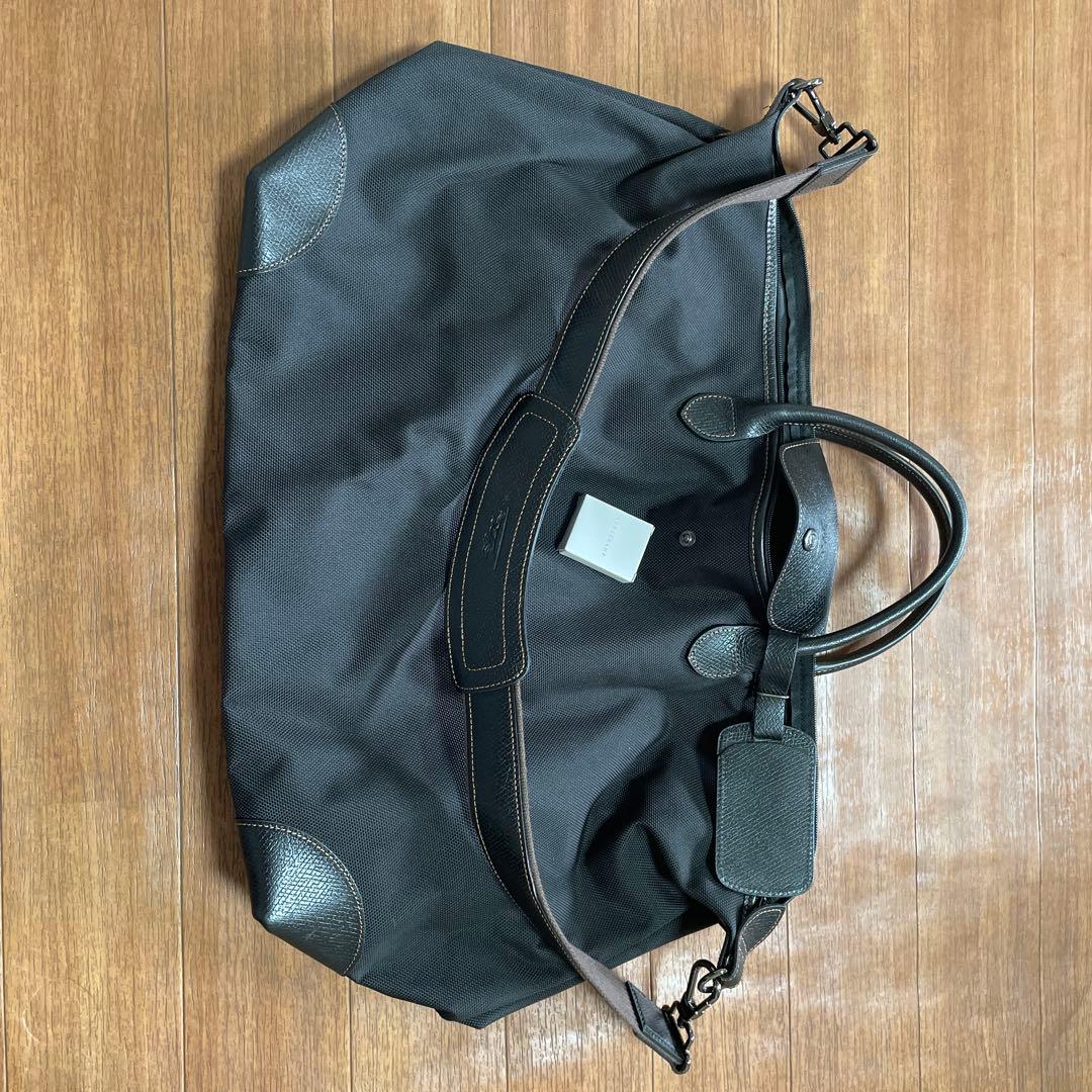 LONGCHAMP ブラックボストンバッグ