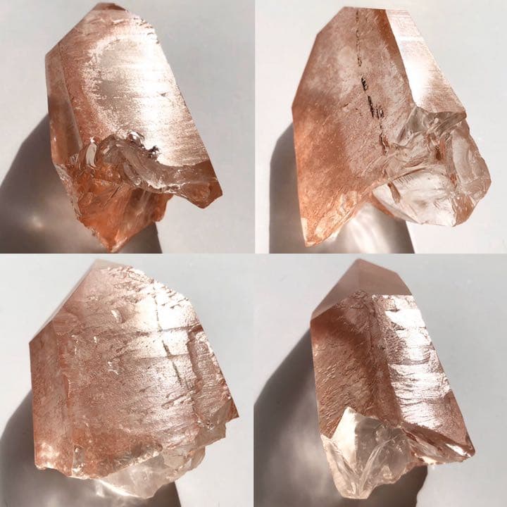 5 タンジェリンクォーツ レムリアンクォーツ 水晶原石 自立