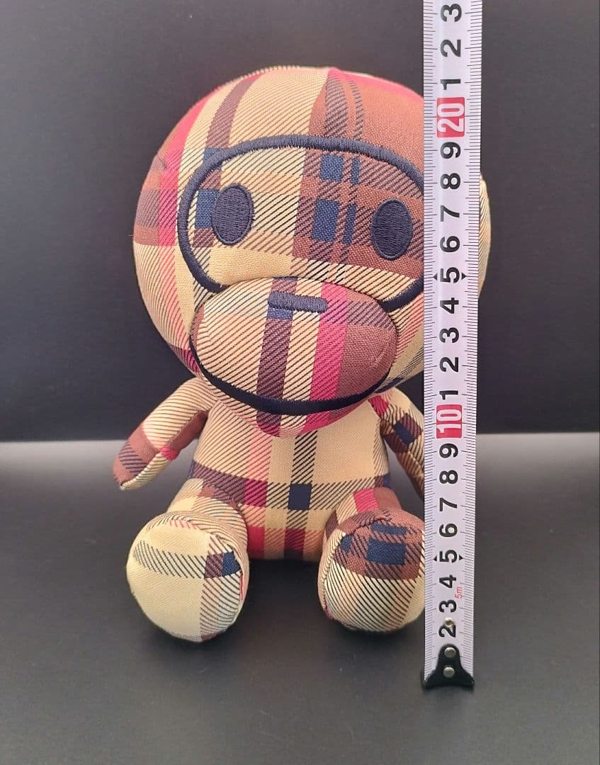 A BATHING APE BAPE ベビーマイロ チェック柄 ぬいぐるみ