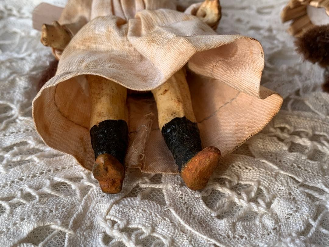 フランスアンティーク 希少 フレンチミニョネット ビスクドール 小物セット