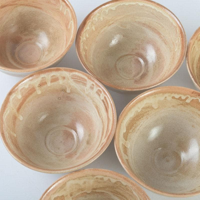 茶道具　兎月窯　杉浦芳樹造　数茶碗　六客　堀内宗完（兼中斎）極め箱　V9474A