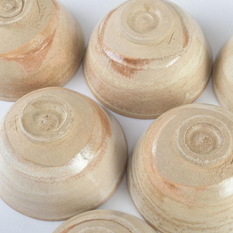 茶道具　兎月窯　杉浦芳樹造　数茶碗　六客　堀内宗完（兼中斎）極め箱　V9474A