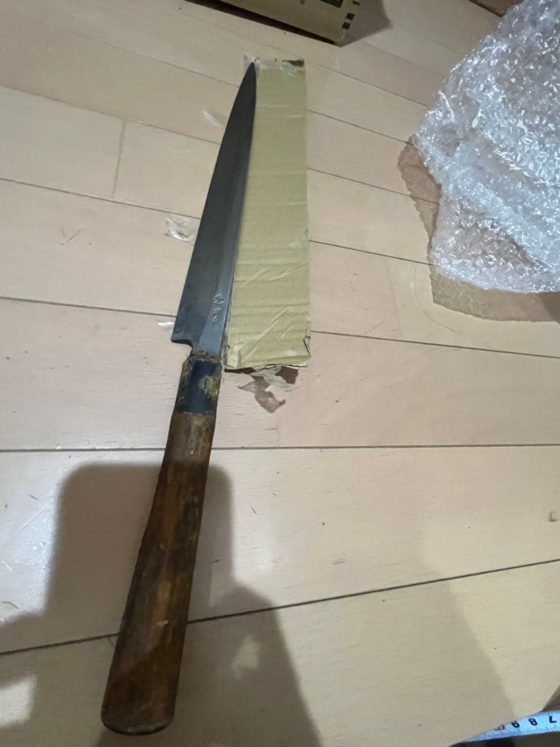 丸勇　請合 大きな身卸出刃包丁 刃渡28・5㎝ 全長44㎝