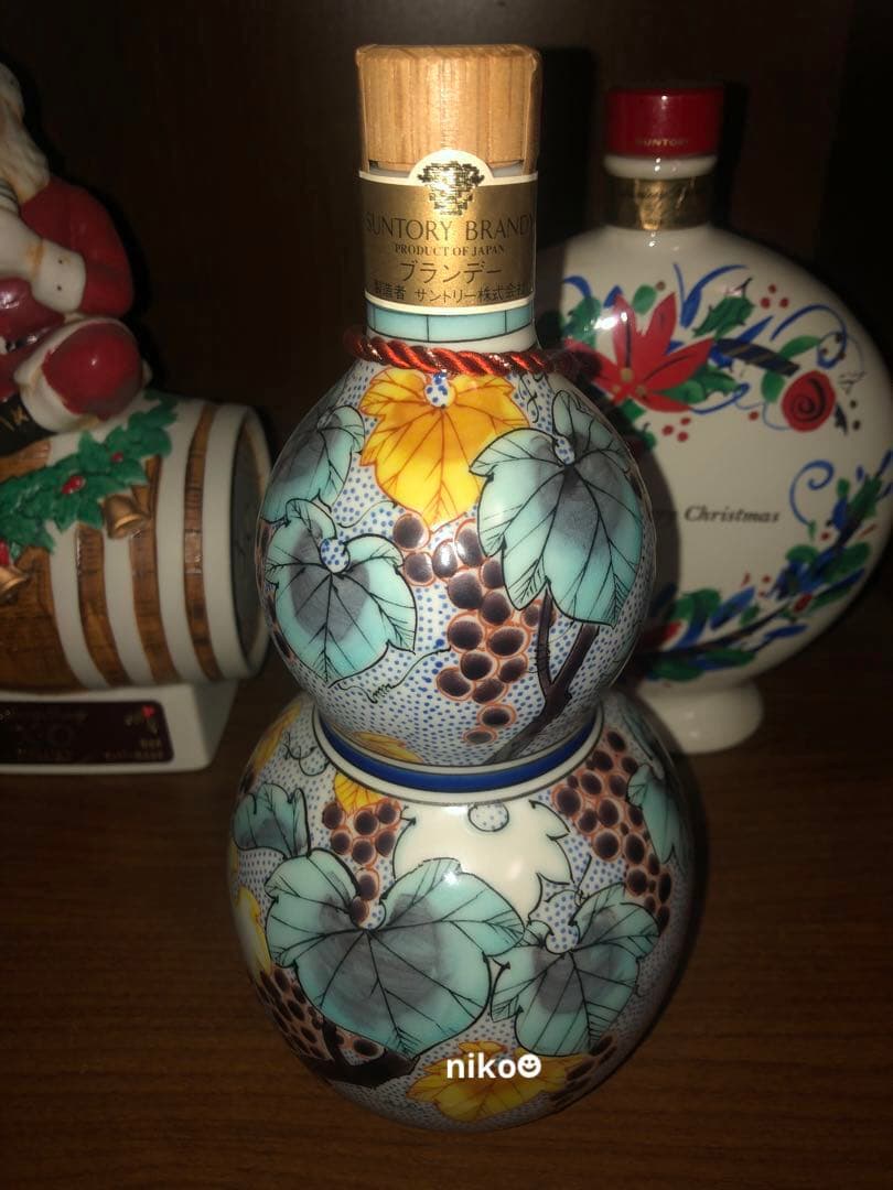 サントリー ウイスキー 千成型葡萄文 九谷焼