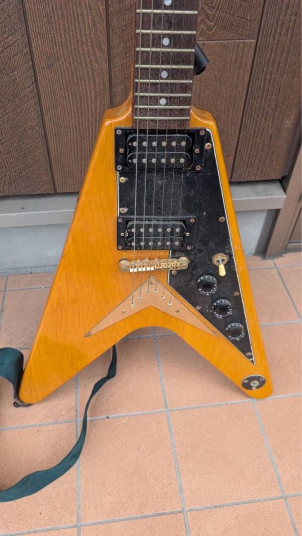 【JET】Barclay V型エレキギター オレンジ