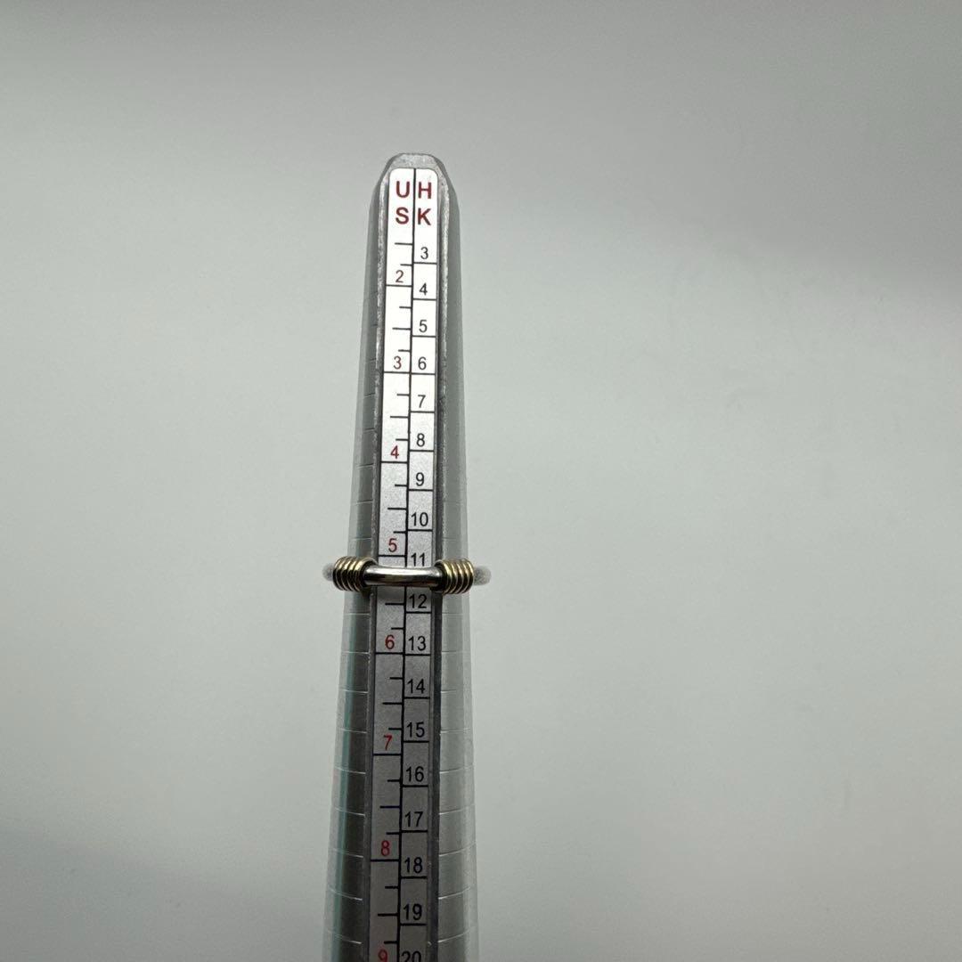 美品 ティファニー リング バンドウィズ 750 925 コンビ 10号