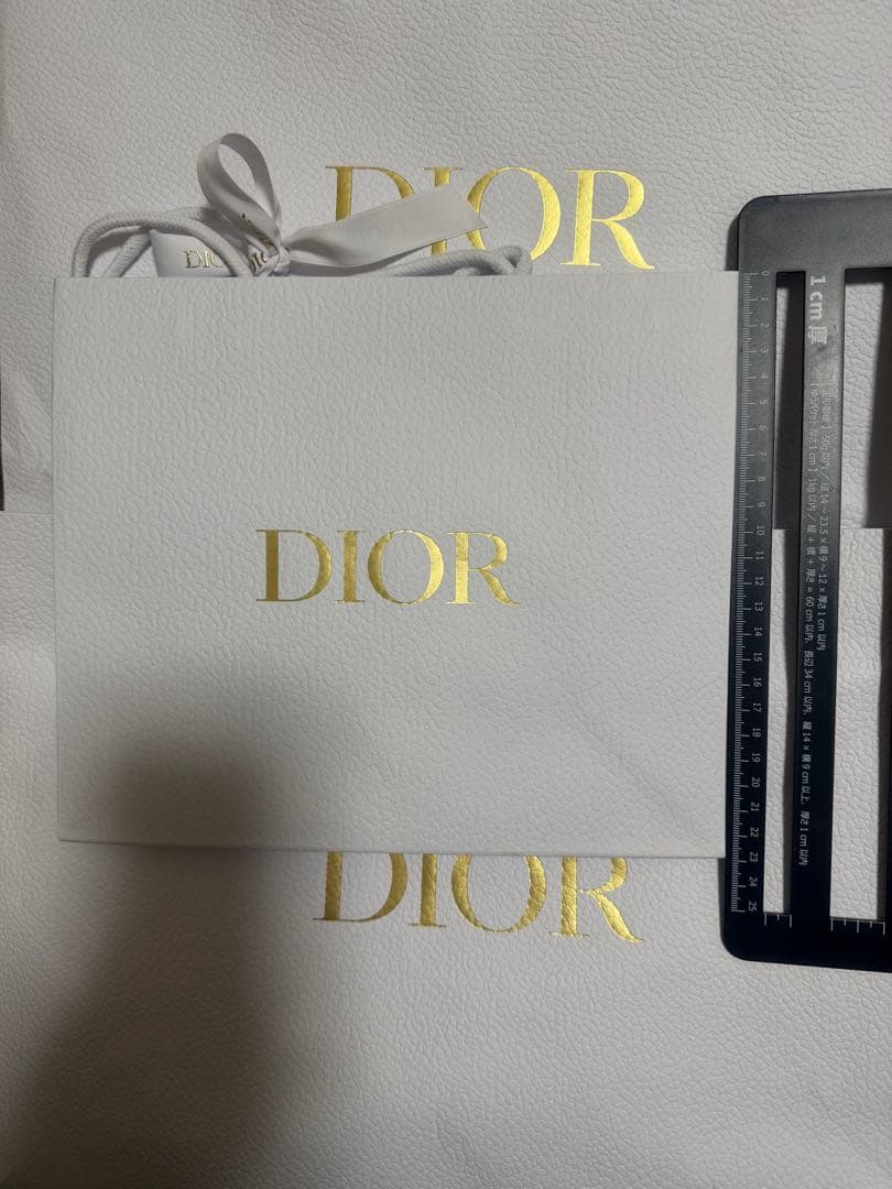 Dior ホワイトショップ袋 リボン付き100枚