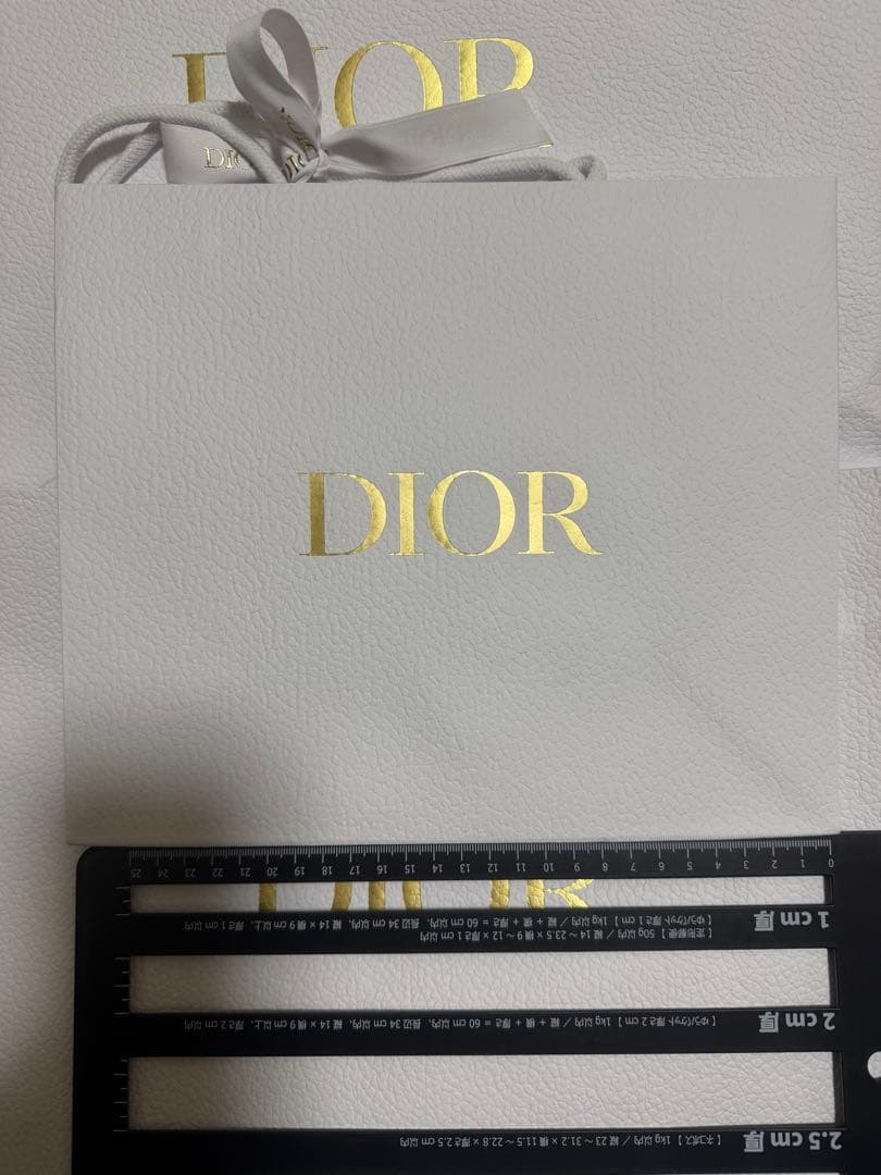 Dior ホワイトショップ袋 リボン付き100枚