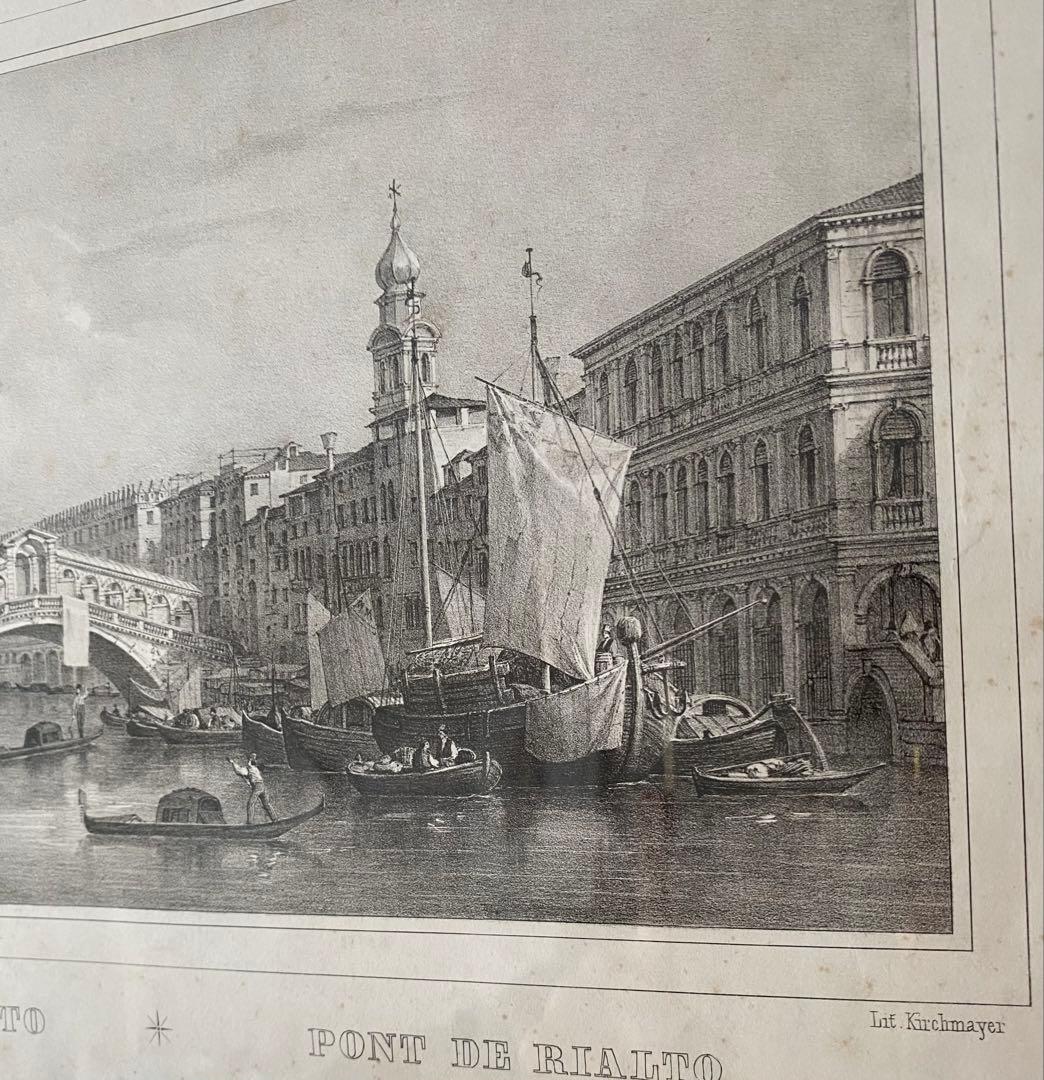 お正月特別価格❗️1800年後半　銅版　ベネチア　パリの高級アンティーク画廊で購入