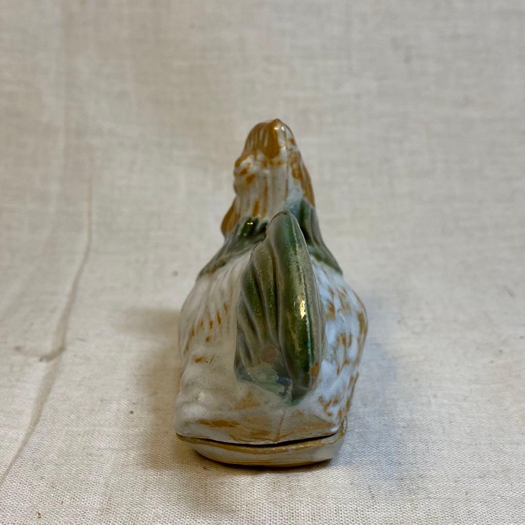 陶器　香合　鶏　にわとり　茶道具　在銘