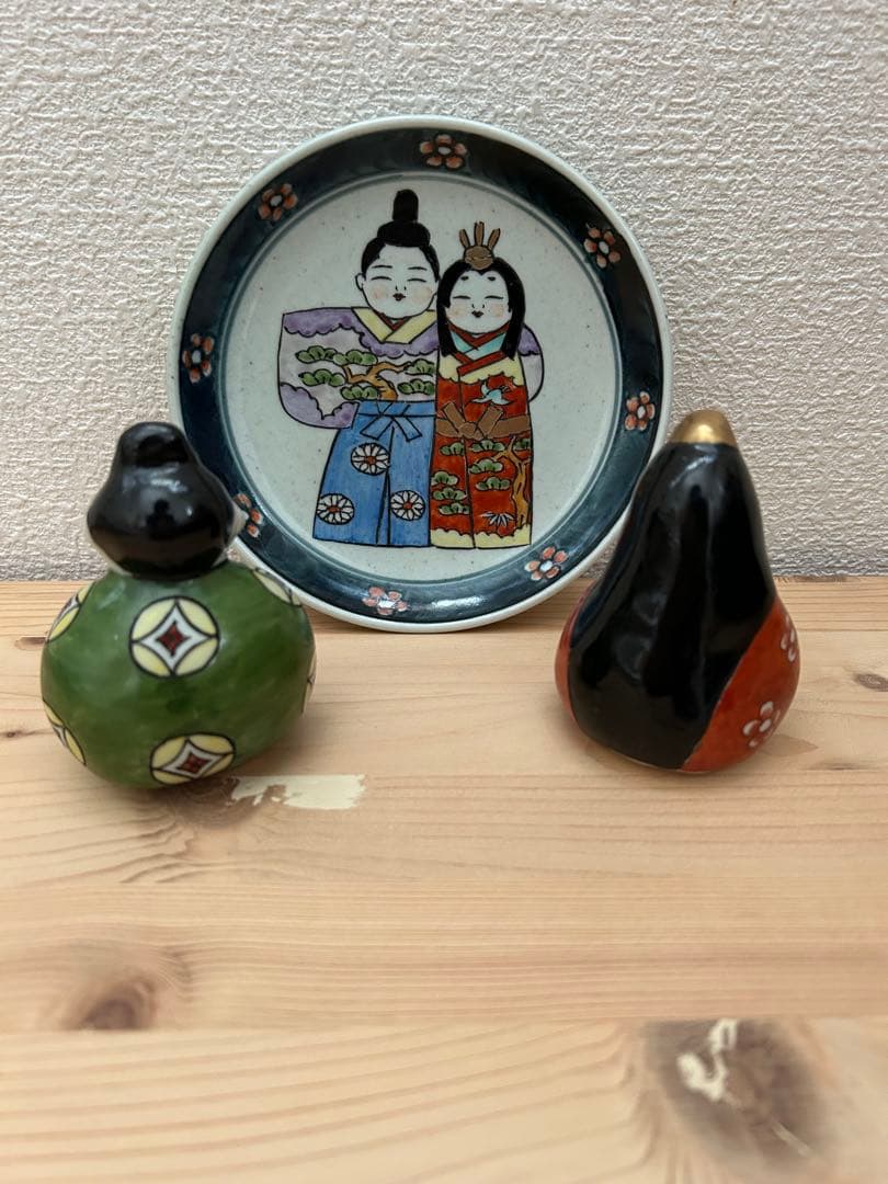 有田焼 円左エ門 雛人形 立雛 ペア 高さ約8cm｜陶器 ひな飾り 置物