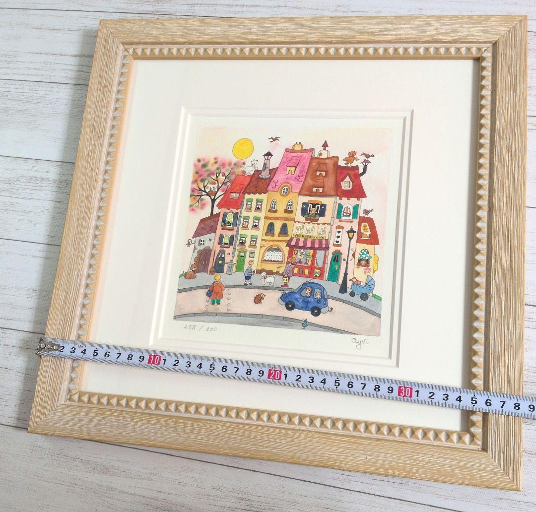 Clyv クリーブ版画「粋な町」258/300 鉛筆サイン　ジクレー フランス