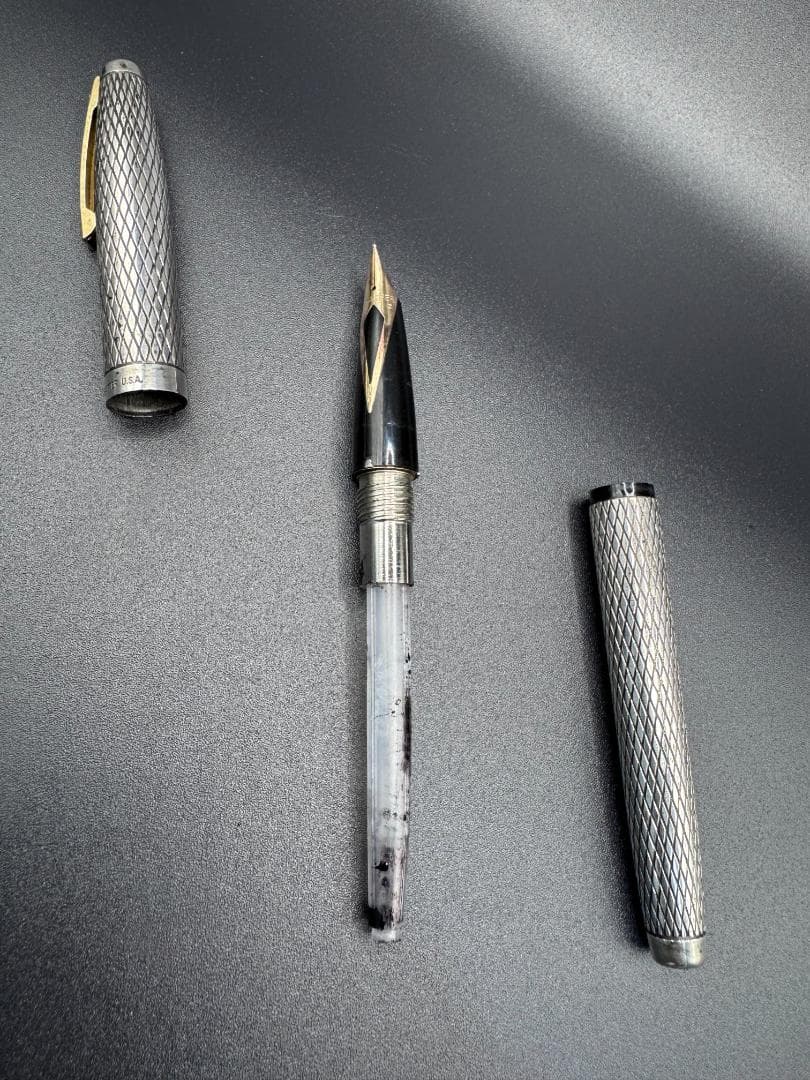 【SHEAFFER Targa】スターリングシルバー 万年筆 (14K金ペン先)