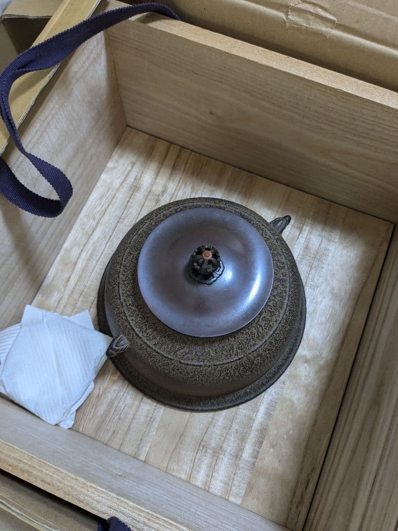 茶道具 野々田商店 電気風炉釜 政光 茶釜 共箱付き