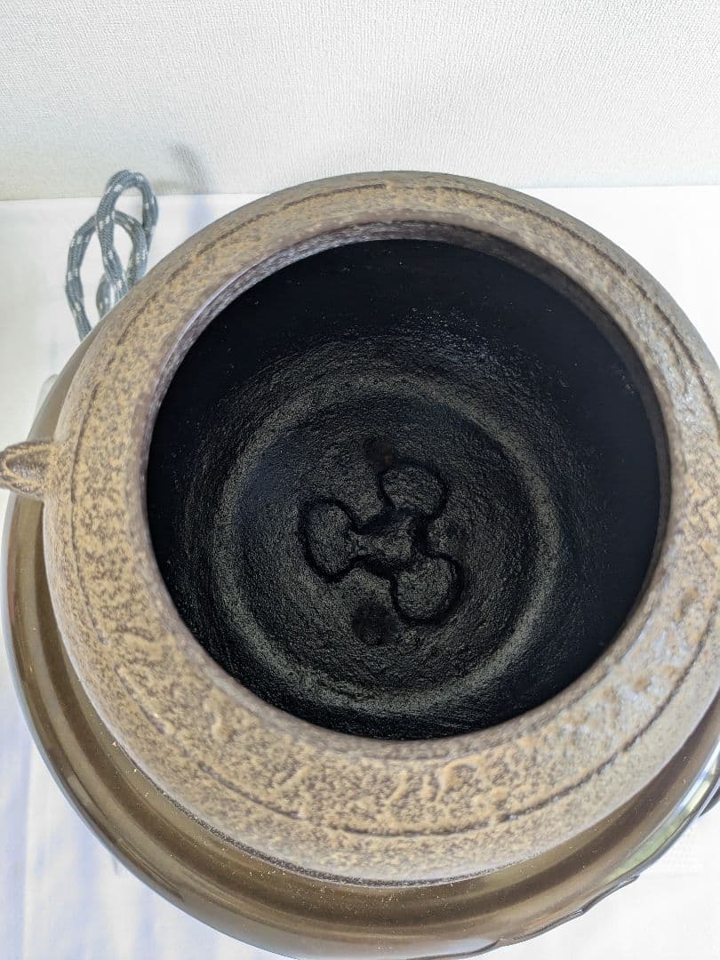 茶道具 野々田商店 電気風炉釜 政光 茶釜 共箱付き