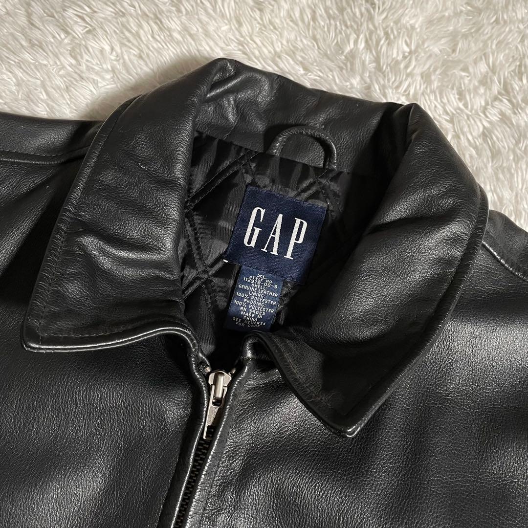オールドギャップ レザージャケット 襟付き キルティング