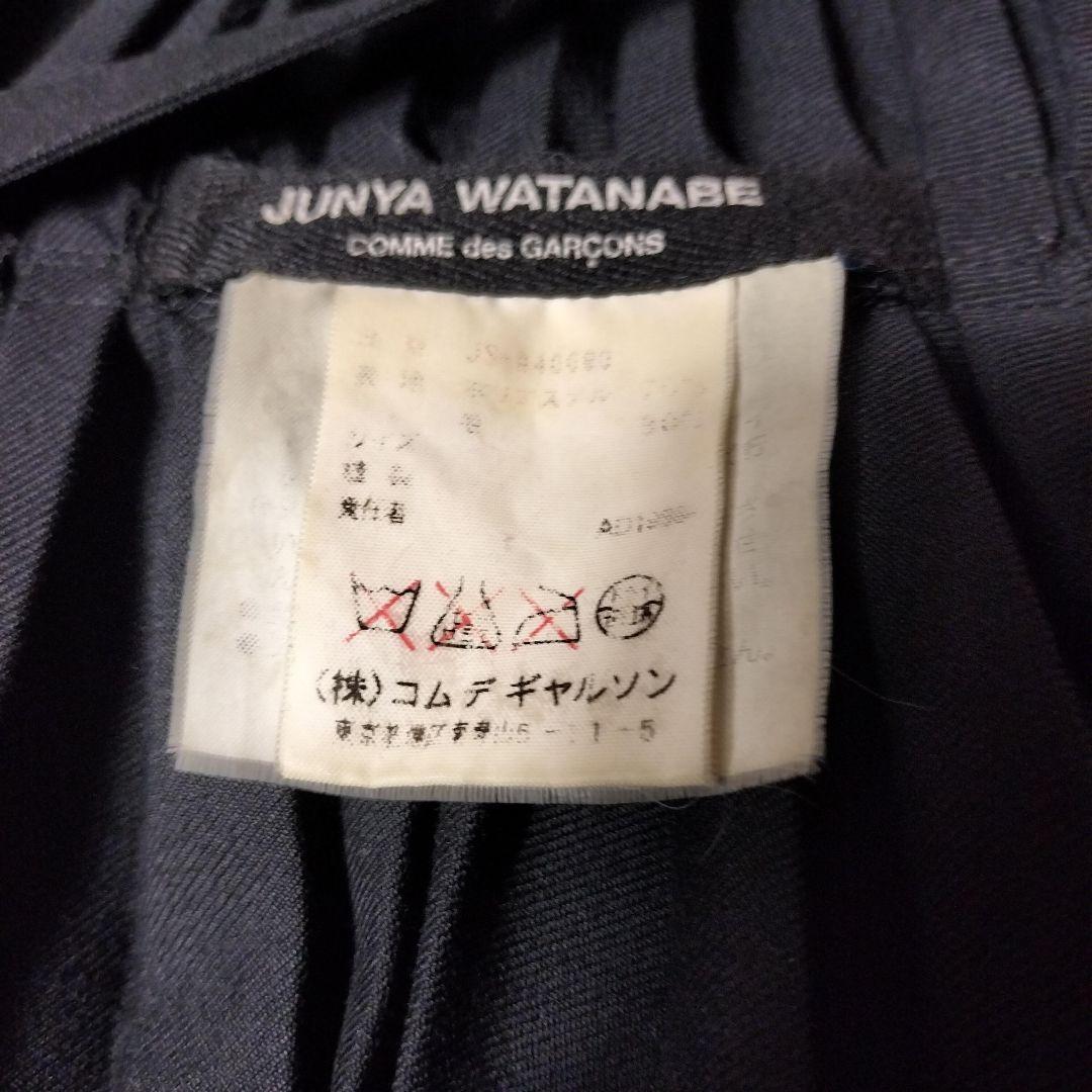 ジュンヤワタナベコムデギャルソン ひざ丈ラップスカート プリーツ 黒