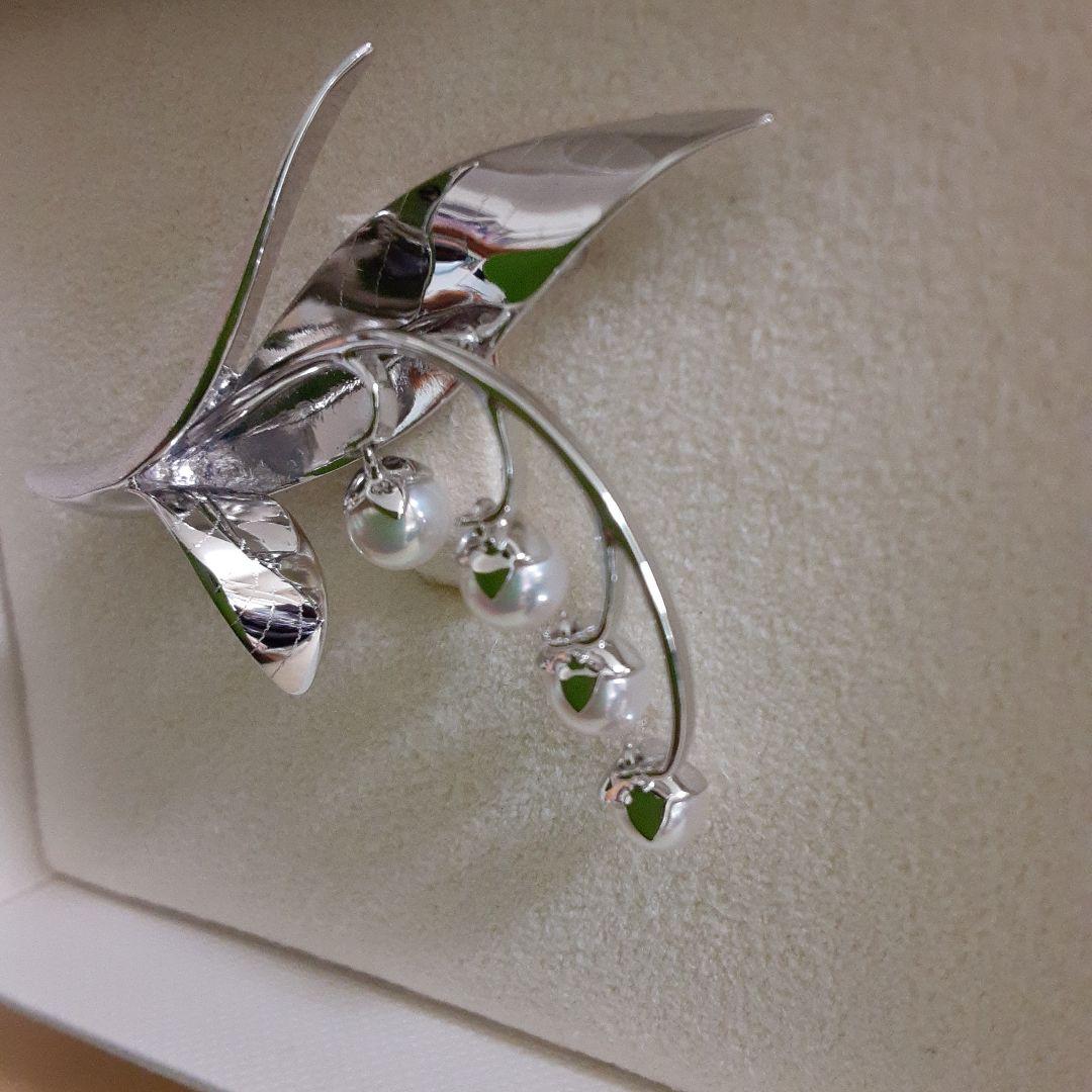 TASAKI シルバーブローチ 花と鈴蘭