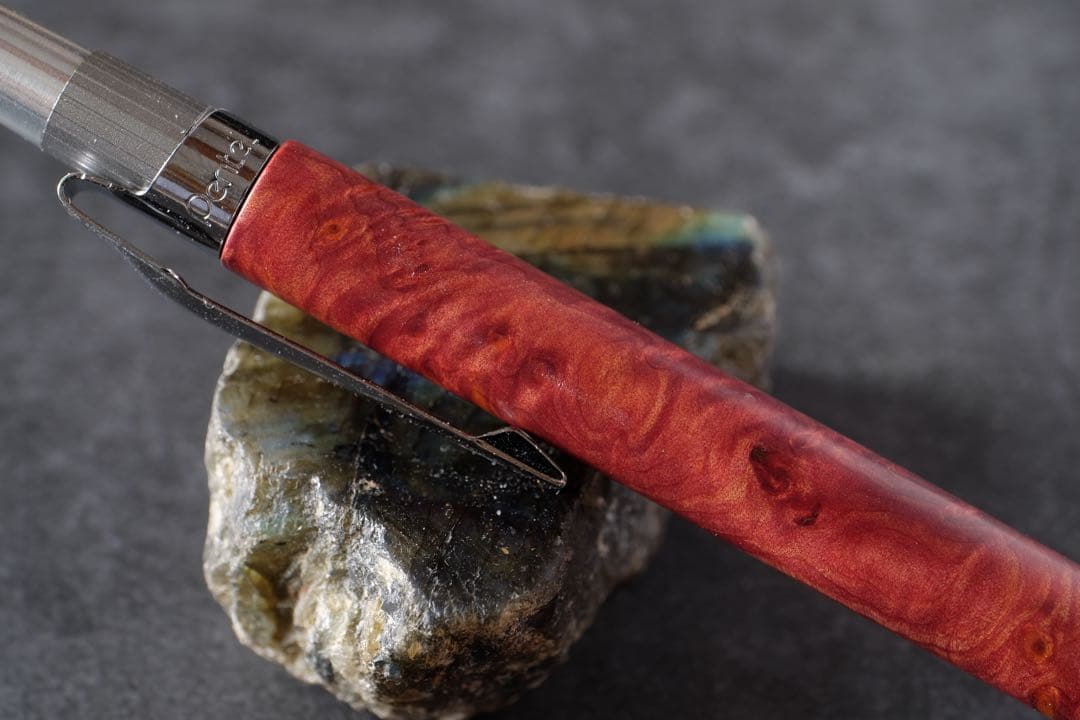 PG5木軸カスタム0182　高村杢工房 製図用シャープペンシル　紫杉(紫紅杉)瘤