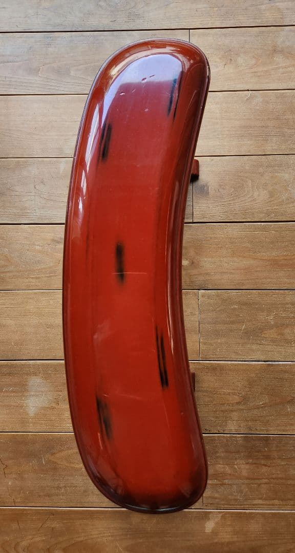 木製漆器 朱塗 根来塗 脇息 肘置き