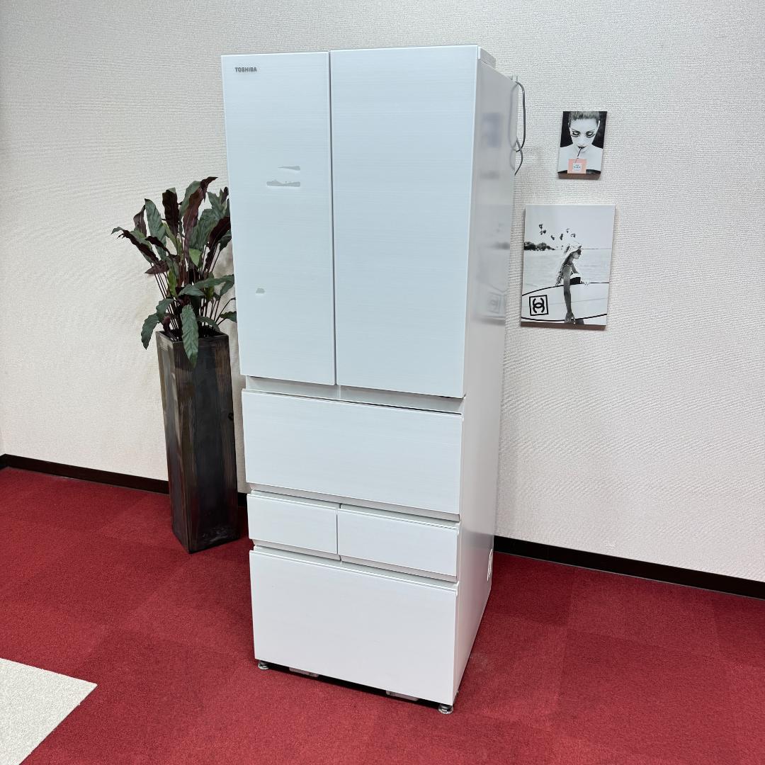 東京23区送料無料　美品東芝6ドア冷蔵庫2022年製507L　洗浄/除菌済み