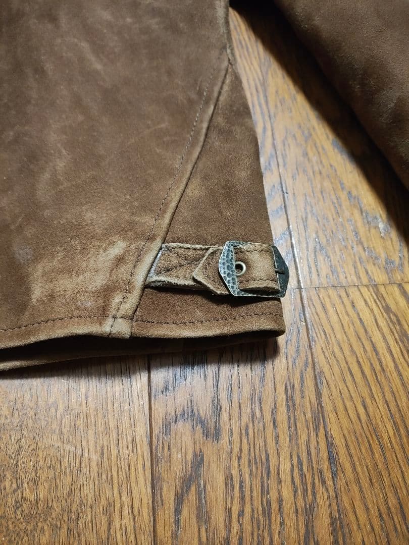 ラディアルELRADIALLスエードジャケットレザーシングルライダースチェック