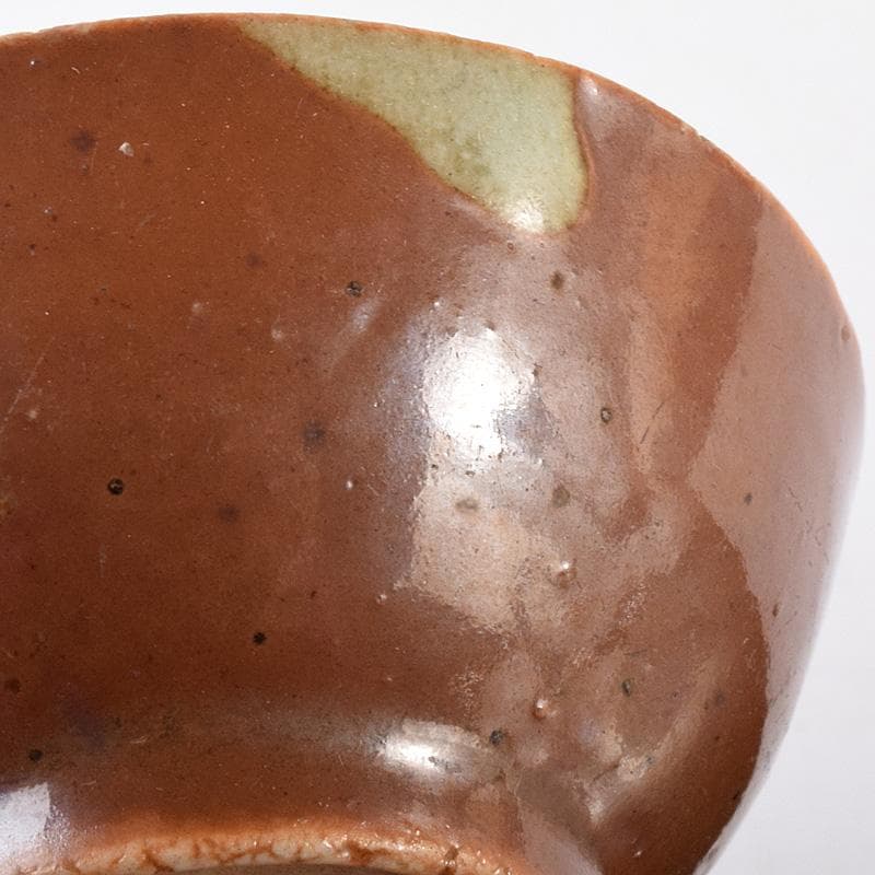 中国　唐物　龍泉窯　青磁盃台　柿釉煎茶器２客　三点まとめて　V　R7569