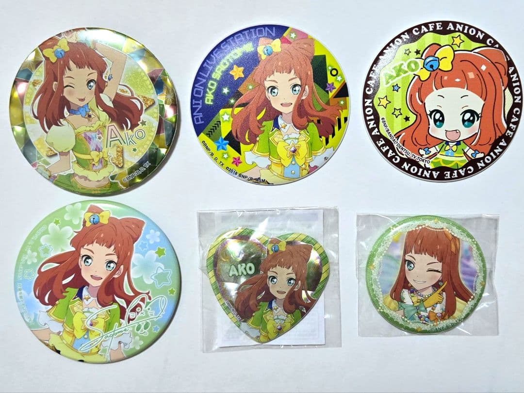 アイカツスターズ　早乙女あこ　缶バッジ　セット