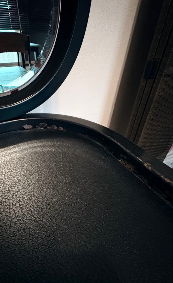 可動式ライト付き ドレッサー 化粧台　メイク台 ブラック スリム