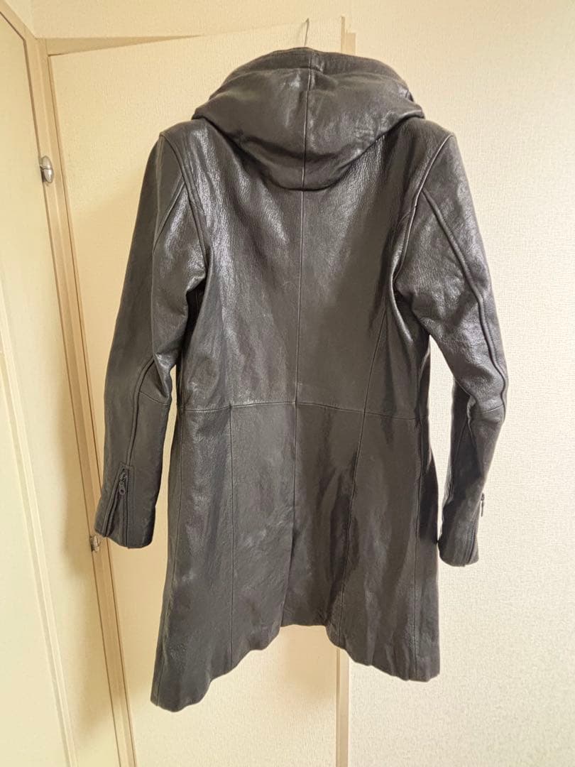 MIDAS レザー　ライダース　ロングジャケット　コート 黒