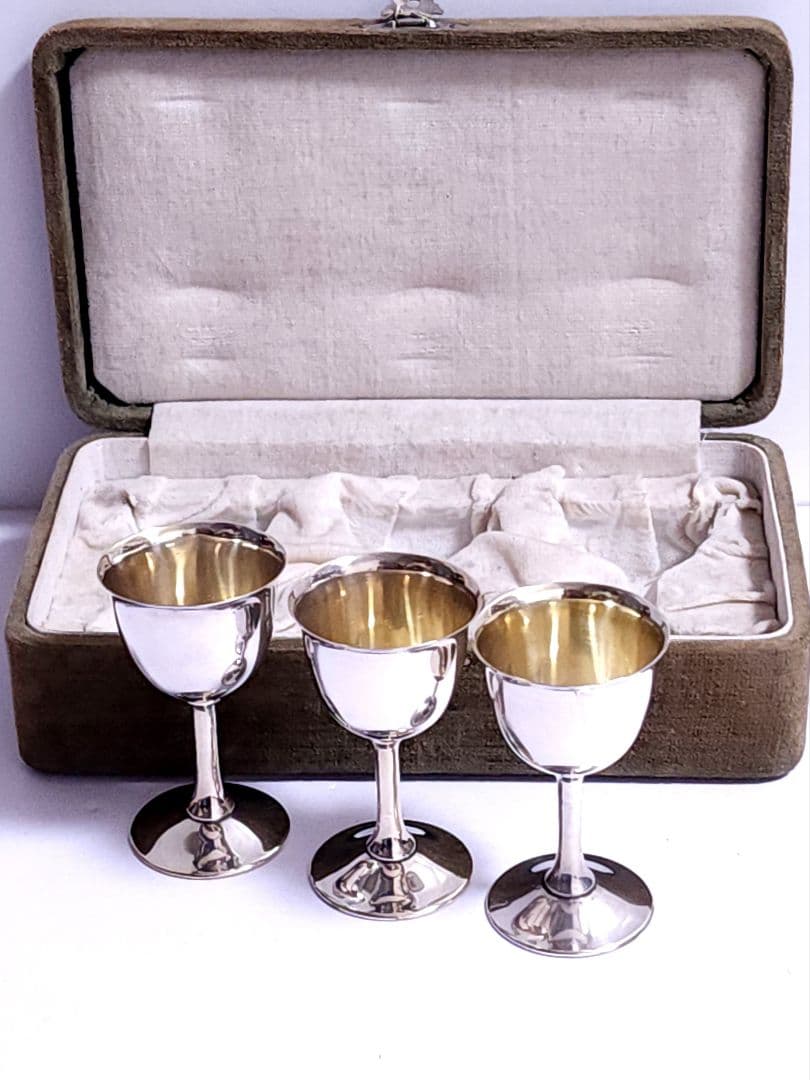 銀杯　純銀 68.78g 盃　3 杯セット　酒器　アンティーク