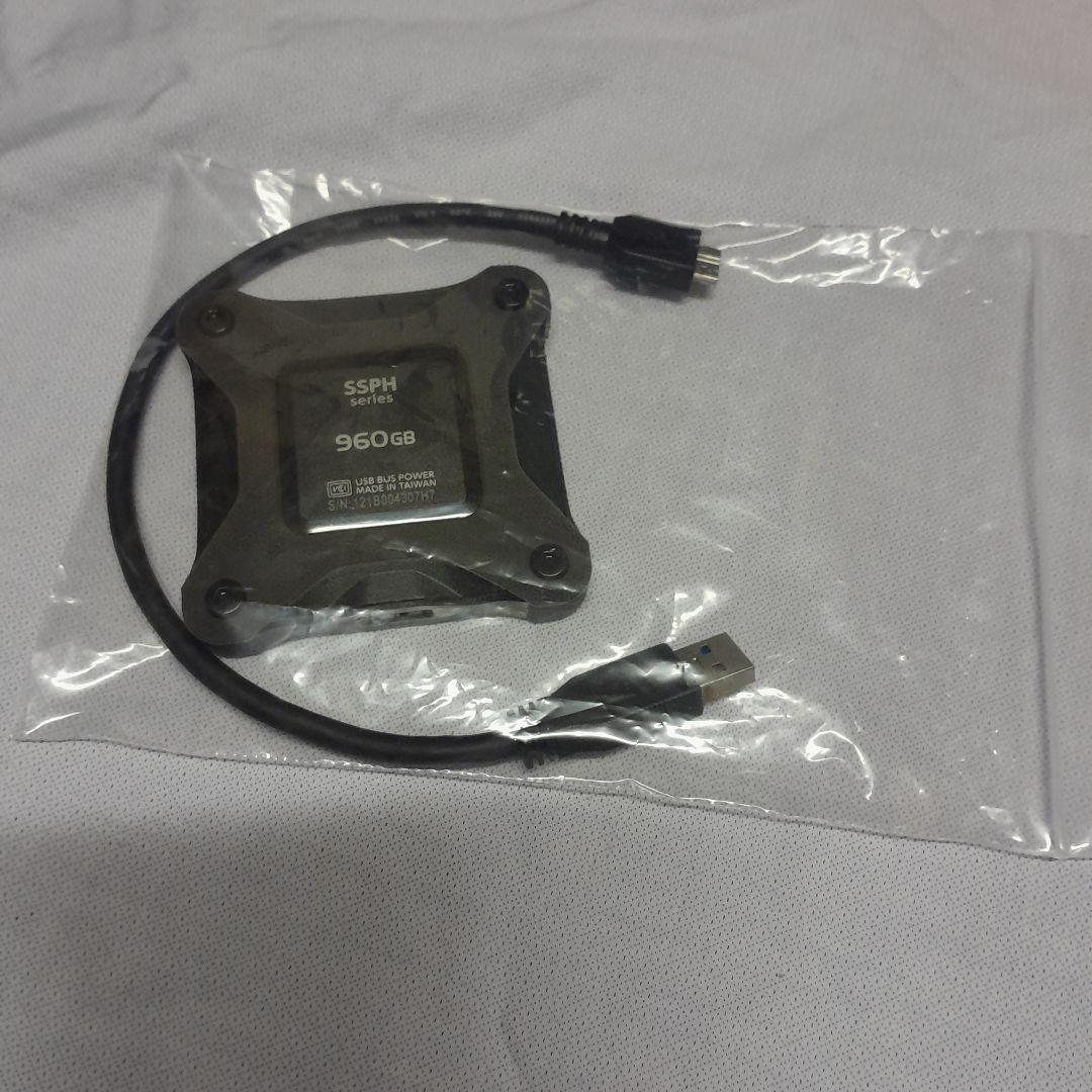 I-O DATA 960GB 外付けSSD ブラック