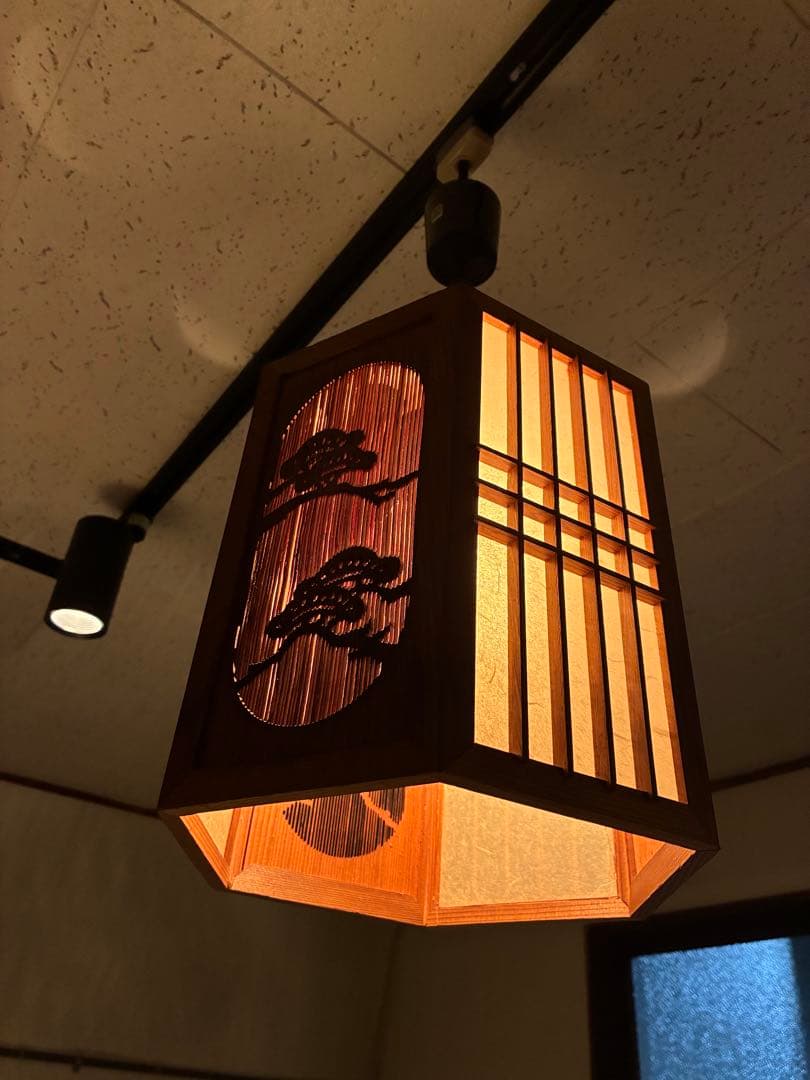 和風 六角形 ペンダントライト 昭和 レトロ