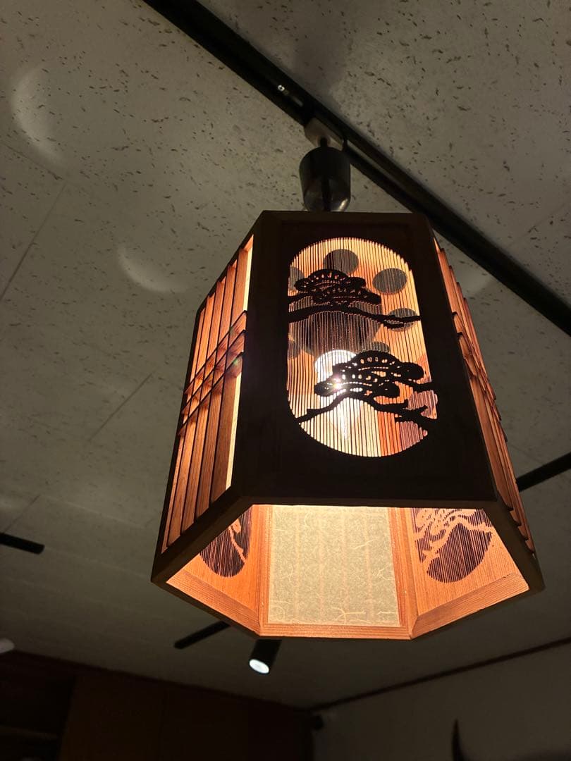 和風 六角形 ペンダントライト 昭和 レトロ