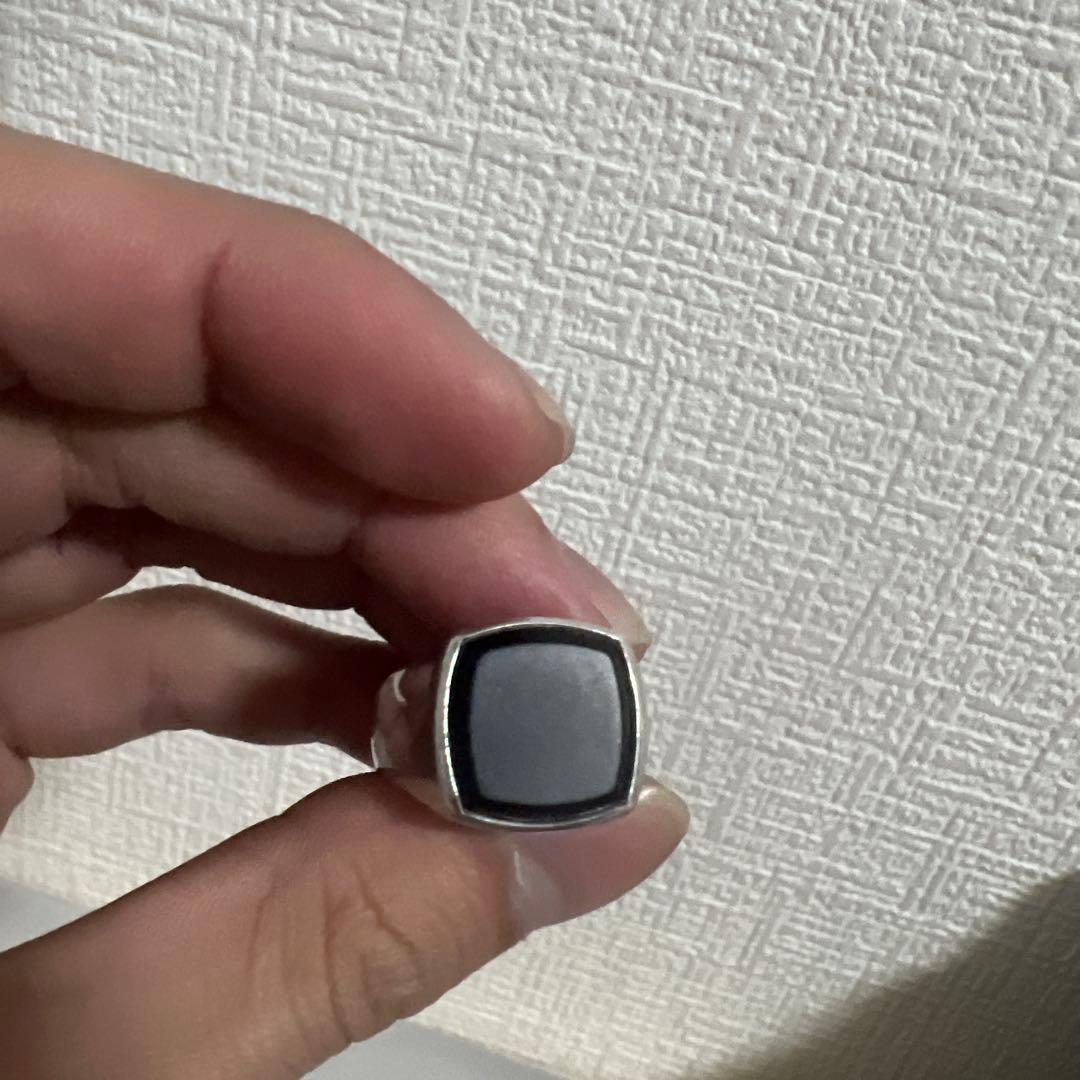 Tom Woodのリング（シルバー925） （クッション・ブラックオニキス）