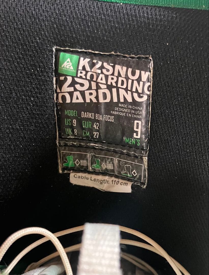 K2 DARKO BOA FOCUS 27.0cm ダブルボア