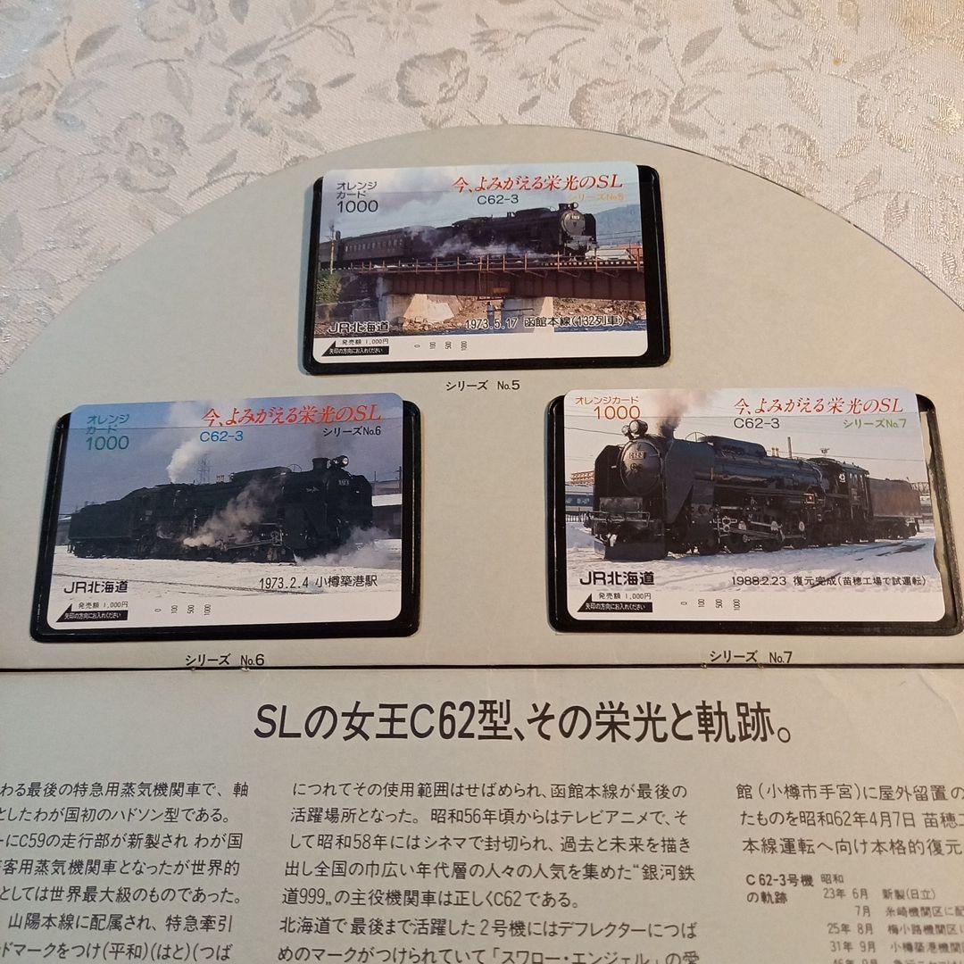 JR北海道　カード未使用　C62　3復元シリーズ